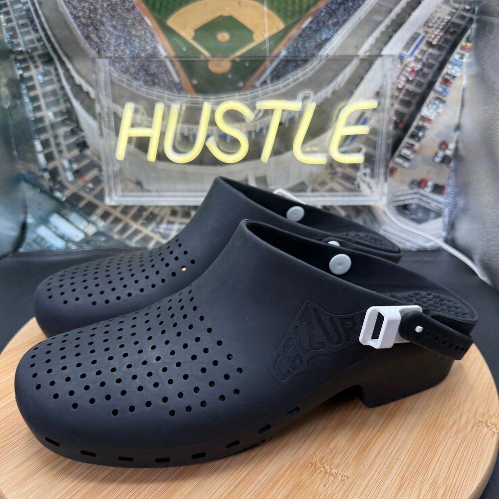 CALZURO CLASSIC PROFESSIONAL NON-SLIP CLOGS W HOLES AND STRAPS Men 9.5-10.5 - Picture 2 of 9